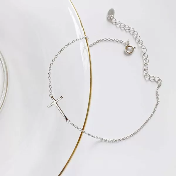 Cross Anklets for Women Teen Girls Men 925 Sterling Silver White Gold Plated Sideways Cross Adjustable Chain Classic Dainty Charm Foot Anklet Bracelet Baptism Birthday Gift JewelryCross Anklets for Women Teen Girls Men 925 Sterling Silver White Gold Plated Sideways Cross Adjustable Chain Classic Dainty Charm Foot Anklet Bracelet Baptism Birthday Gift Jewelry