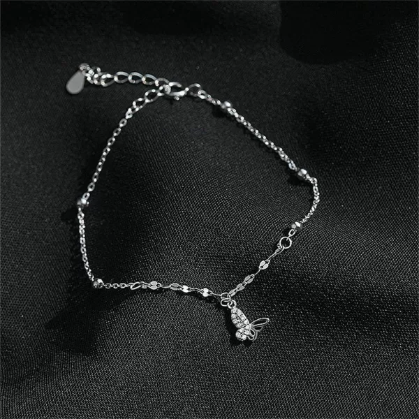Crystal Butterfly Bracelet for Women Girls Sterling Silver Cute Ball Bead Adjustable Charm Link Bracelets Fashion Lucky Birthday Wedding Christmas Jewelry Gifts for Daughter Sister FriendCrystal Butterfly Bracelet for Women Girls Sterling Silver Cute Ball Bead Adjustable Charm Link Bracelets Fashion Lucky Birthday Wedding Christmas Jewelry Gifts for Daughter Sister Friend
