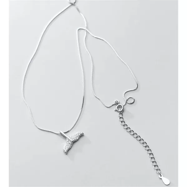 Crystal Mermaid Tail Sterling Silver Necklace for Women Girls Delicate CZ Fish Dolphin Whale Tail Pendant Choker Necklaces 18 Box Chain Fashion Jewelry Birthday Christmas Gifts for Best Friends MomCrystal Mermaid Tail Sterling Silver Necklace for Women Girls Delicate CZ Fish Dolphin Whale Tail Pendant Choker Necklaces 18 Box Chain Fashion Jewelry Birthday Christmas Gifts for Best Friends Mom