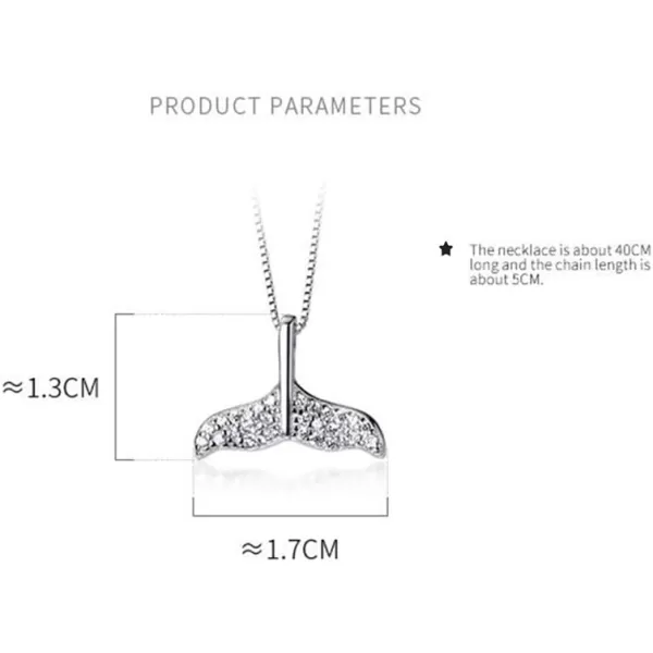 Crystal Mermaid Tail Sterling Silver Necklace for Women Girls Delicate CZ Fish Dolphin Whale Tail Pendant Choker Necklaces 18 Box Chain Fashion Jewelry Birthday Christmas Gifts for Best Friends MomCrystal Mermaid Tail Sterling Silver Necklace for Women Girls Delicate CZ Fish Dolphin Whale Tail Pendant Choker Necklaces 18 Box Chain Fashion Jewelry Birthday Christmas Gifts for Best Friends Mom