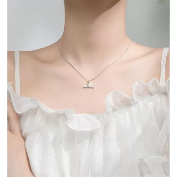 Crystal Mermaid Tail Sterling Silver Necklace for Women Girls Delicate CZ Fish Dolphin Whale Tail Pendant Choker Necklaces 18 Box Chain Fashion Jewelry Birthday Christmas Gifts for Best Friends MomCrystal Mermaid Tail Sterling Silver Necklace for Women Girls Delicate CZ Fish Dolphin Whale Tail Pendant Choker Necklaces 18 Box Chain Fashion Jewelry Birthday Christmas Gifts for Best Friends Mom