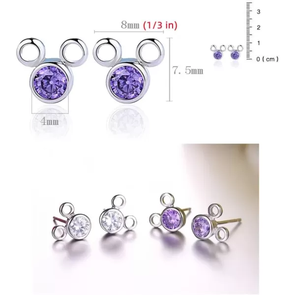 Crystal Mouse Stud Earrings Hypoallergenic Silver Plated for Women Girls Piercing Ear Cubic Zirconia Tiny Cute Animal Mice Cartilage Tragus Dainty Nickel Free Birthstone Jewelry Birthday AnniversaryCrystal Mouse Stud Earrings Hypoallergenic Silver Plated for Women Girls Piercing Ear Cubic Zirconia Tiny Cute Animal Mice Cartilage Tragus Dainty Nickel Free Birthstone Jewelry Birthday Anniversary