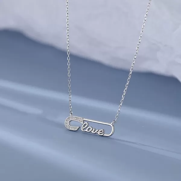 Crystal Paperclip Love Pendant Necklace for Women Girls Dainty CZ Letter Clip Charms Adjustable Choker Chain Fashion Anniversary Wedding Holiday Jewelry GiftCrystal Paperclip Love Pendant Necklace for Women Girls Dainty CZ Letter Clip Charms Adjustable Choker Chain Fashion Anniversary Wedding Holiday Jewelry Gift