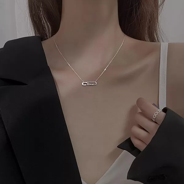 Crystal Paperclip Love Pendant Necklace for Women Girls Dainty CZ Letter Clip Charms Adjustable Choker Chain Fashion Anniversary Wedding Holiday Jewelry GiftCrystal Paperclip Love Pendant Necklace for Women Girls Dainty CZ Letter Clip Charms Adjustable Choker Chain Fashion Anniversary Wedding Holiday Jewelry Gift