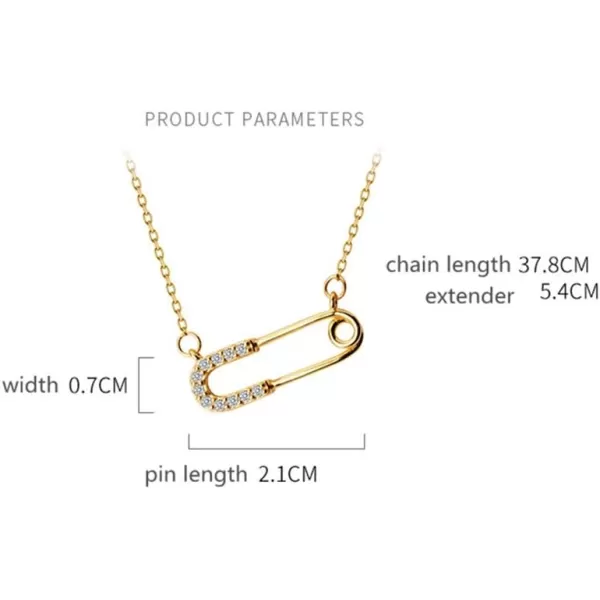 Crystal Paperclip Safety Pin Pendant Choker Necklace for Women Girls 925 Sterling Silver 14K Gold Plated Dainty CZ Diamond Clip Drop Adjustable Chain Personalized Jewelry Fashion Gifts Box BFFCrystal Paperclip Safety Pin Pendant Choker Necklace for Women Girls 925 Sterling Silver 14K Gold Plated Dainty CZ Diamond Clip Drop Adjustable Chain Personalized Jewelry Fashion Gifts Box BFF