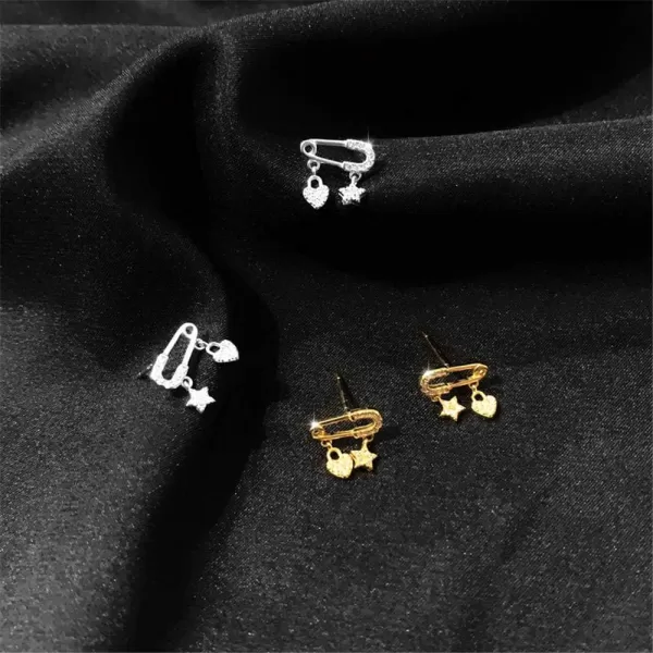 Crystal Safety Pin Sterling Silver Stud Earrings for Women Teen Girls Charms CZ Mini Cute Star Love Heart Drop Dangle Studs Tragus Luck Post Fashion Dainty Jewelry Christmas Valentines Gift SilverCrystal Safety Pin Sterling Silver Stud Earrings for Women Teen Girls Charms CZ Mini Cute Star Love Heart Drop Dangle Studs Tragus Luck Post Fashion Dainty Jewelry Christmas Valentines Gift Silver