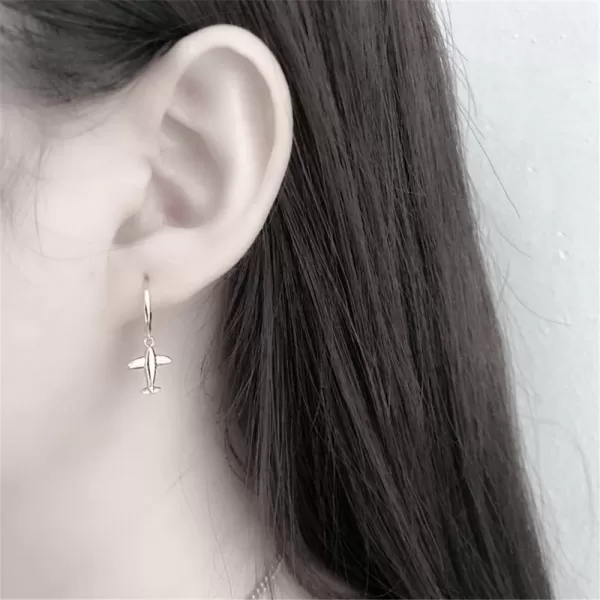 Cute Airplane Dangle Small Hoop Earrings for Women Girls 925 Sterling Silver with Charms Hypoallergenic Aircraft Plane Drop Huggie Hoops Cartilage Dainty Airline Jewelry Gifts SouvenirCute Airplane Dangle Small Hoop Earrings for Women Girls 925 Sterling Silver with Charms Hypoallergenic Aircraft Plane Drop Huggie Hoops Cartilage Dainty Airline Jewelry Gifts Souvenir