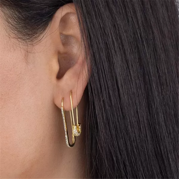 Cute CZ Safety Pin Cartilage Sterling Silver Hoop Earrings for Women Girls Dainty Cubic Zirconia Dangle Drop Hypoallergenic Stud Post Pave Crystal Huggie Fashion Hoops Jewelry 30mm Gold PlatedCute CZ Safety Pin Cartilage Sterling Silver Hoop Earrings for Women Girls Dainty Cubic Zirconia Dangle Drop Hypoallergenic Stud Post Pave Crystal Huggie Fashion Hoops Jewelry 30mm Gold Plated