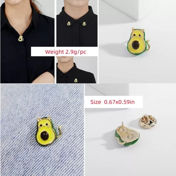 Cute Cat Avocado Brooch Pin for Women Girls Teens Gold Plated Fashion Enamel Kitten Animal Brooches Lapel Dainty Small Dress Accessories Jewelry Boutonniere for Hat Bag Suit Tie Birthday ChristmasCute Cat Avocado Brooch Pin for Women Girls Teens Gold Plated Fashion Enamel Kitten Animal Brooches Lapel Dainty Small Dress Accessories Jewelry Boutonniere for Hat Bag Suit Tie Birthday Christmas