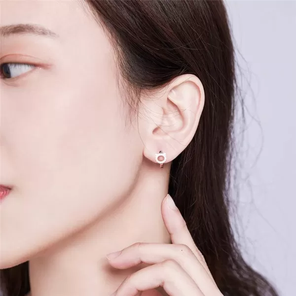 Cute Cat Cubic Zirconia Cartilage Small Hoop Earrings for Women Teen Girls 925 Sterling Silver CZ Tiny Hollow Kitty Pet Hinged Huggie Sleeper Hoops Hypoallergenic for Sensitive Ear Dainty JewelryCute Cat Cubic Zirconia Cartilage Small Hoop Earrings for Women Teen Girls 925 Sterling Silver CZ Tiny Hollow Kitty Pet Hinged Huggie Sleeper Hoops Hypoallergenic for Sensitive Ear Dainty Jewelry