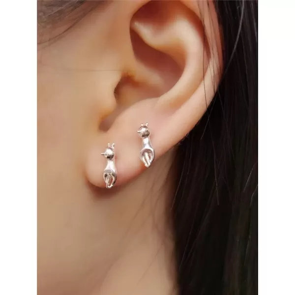 Cute Cat Small Stud Earrings for Women Teen Girls S925 Sterling Silver Hypoallergenic Polished Tiny Kitten Animal Jewelry Christmas Birthday Holiday Gift for Pet LoverCute Cat Small Stud Earrings for Women Teen Girls S925 Sterling Silver Hypoallergenic Polished Tiny Kitten Animal Jewelry Christmas Birthday Holiday Gift for Pet Lover