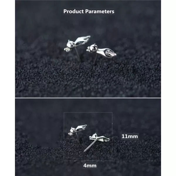 Cute Cat Small Stud Earrings for Women Teen Girls S925 Sterling Silver Hypoallergenic Polished Tiny Kitten Animal Jewelry Christmas Birthday Holiday Gift for Pet LoverCute Cat Small Stud Earrings for Women Teen Girls S925 Sterling Silver Hypoallergenic Polished Tiny Kitten Animal Jewelry Christmas Birthday Holiday Gift for Pet Lover