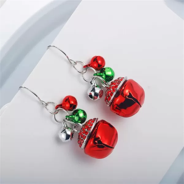Cute Christmas Jingle Bell Dangle Drop Earrings for Women Girls Colorful Charms Red Ball Tinkle Bells Fish Hook Dangling Ornament Chain Hypoallergenic Festival Xmas Party BFF Jewelry Gifts forCute Christmas Jingle Bell Dangle Drop Earrings for Women Girls Colorful Charms Red Ball Tinkle Bells Fish Hook Dangling Ornament Chain Hypoallergenic Festival Xmas Party BFF Jewelry Gifts for