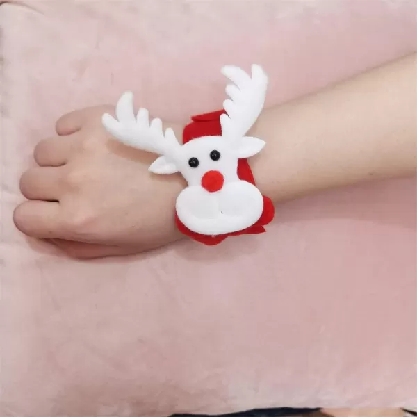 Cute Christmas Slap Band Bracelet for Women Girls Lovely Santa Claus Snowflake Xmas Party Favors Decorated Jewelry Gift 8 Inches Deer Without LEDCute Christmas Slap Band Bracelet for Women Girls Lovely Santa Claus Snowflake Xmas Party Favors Decorated Jewelry Gift 8 Inches Deer Without LED