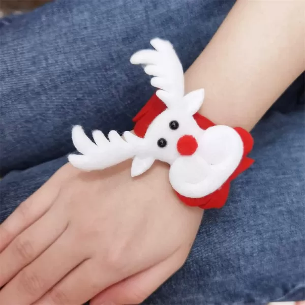 Cute Christmas Slap Band Bracelet for Women Girls Lovely Santa Claus Snowflake Xmas Party Favors Decorated Jewelry Gift 8 Inches Deer Without LEDCute Christmas Slap Band Bracelet for Women Girls Lovely Santa Claus Snowflake Xmas Party Favors Decorated Jewelry Gift 8 Inches Deer Without LED
