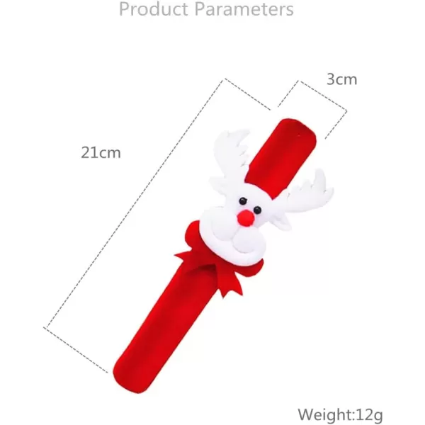 Cute Christmas Slap Band Bracelet for Women Girls Lovely Santa Claus Snowflake Xmas Party Favors Decorated Jewelry Gift 8 Inches Deer Without LEDCute Christmas Slap Band Bracelet for Women Girls Lovely Santa Claus Snowflake Xmas Party Favors Decorated Jewelry Gift 8 Inches Deer Without LED