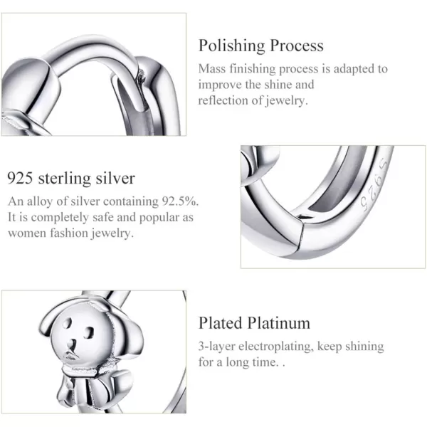 Cute Dog Small Hoop Earrings for Women Girls Teens 925 Sterling Silver Sensitive Ear Puppy Cartilage Sleeper Hoops Helix Stud Clip for Pet Lover Animal Jewelry Birthday Christmas Gifts for DaughterCute Dog Small Hoop Earrings for Women Girls Teens 925 Sterling Silver Sensitive Ear Puppy Cartilage Sleeper Hoops Helix Stud Clip for Pet Lover Animal Jewelry Birthday Christmas Gifts for Daughter