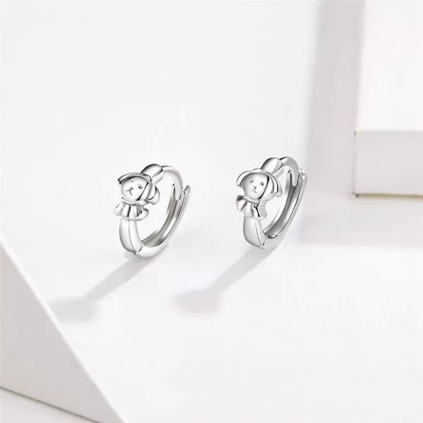 Cute Dog Small Hoop Earrings for Women Girls Teens 925 Sterling Silver Sensitive Ear Puppy Cartilage Sleeper Hoops Helix Stud Clip for Pet Lover Animal Jewelry Birthday Christmas Gifts for DaughterCute Dog Small Hoop Earrings for Women Girls Teens 925 Sterling Silver Sensitive Ear Puppy Cartilage Sleeper Hoops Helix Stud Clip for Pet Lover Animal Jewelry Birthday Christmas Gifts for Daughter