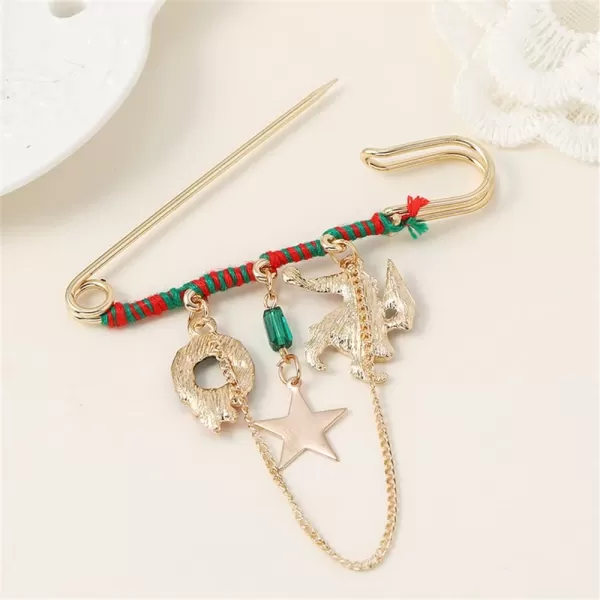Cute Gold Christmas Brooch Pin for Women Girls Rhinestone Enameled Green Red Santa Claus Star Flower Wreath Tassel Chain Drop Dangle Lapel Pins Sweater Shawl Dress Accessories Xmas Jewelry GiftCute Gold Christmas Brooch Pin for Women Girls Rhinestone Enameled Green Red Santa Claus Star Flower Wreath Tassel Chain Drop Dangle Lapel Pins Sweater Shawl Dress Accessories Xmas Jewelry Gift