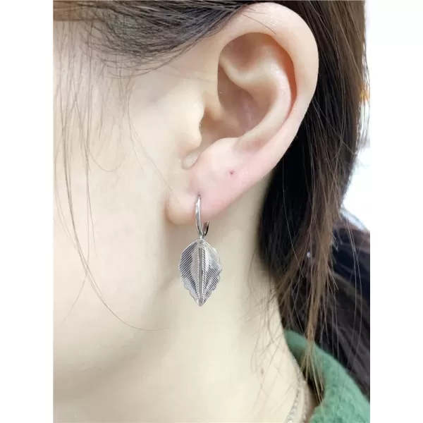 Cute Leaf Dangle Small Hoop Earrings for Women Girls 925 Sterling Silver Hypoallergenic Charms Drop Huggie Hoops Cartilage Cuff Wrap Clip Fashion Minimalist Lightweight Jewelry Gifts Mom SisterCute Leaf Dangle Small Hoop Earrings for Women Girls 925 Sterling Silver Hypoallergenic Charms Drop Huggie Hoops Cartilage Cuff Wrap Clip Fashion Minimalist Lightweight Jewelry Gifts Mom Sister