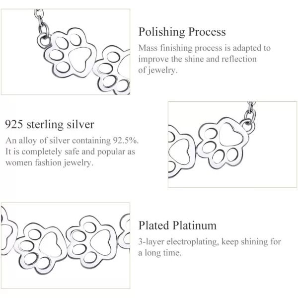 Cute Paw Necklace for Women Girls Sterling Silver 18K White Gold Plated Puppy Dog Cat Kitten 4 Paw Print Pendant Choker Necklace Adjustable Chain 18 Pet Keepsake Minimalist Jewelry Gift BoxCute Paw Necklace for Women Girls Sterling Silver 18K White Gold Plated Puppy Dog Cat Kitten 4 Paw Print Pendant Choker Necklace Adjustable Chain 18 Pet Keepsake Minimalist Jewelry Gift Box