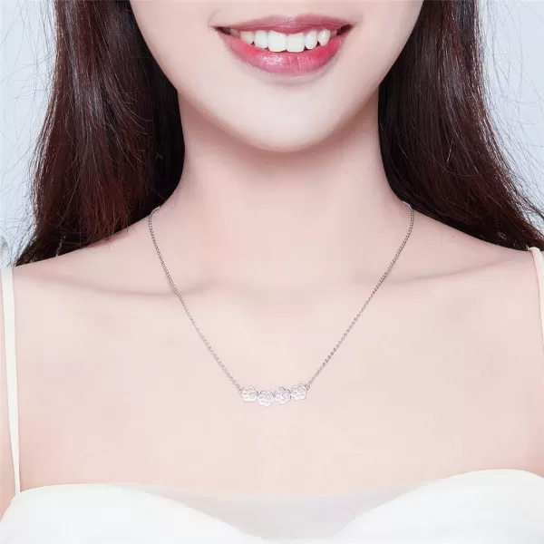 Cute Paw Necklace for Women Girls Sterling Silver 18K White Gold Plated Puppy Dog Cat Kitten 4 Paw Print Pendant Choker Necklace Adjustable Chain 18 Pet Keepsake Minimalist Jewelry Gift BoxCute Paw Necklace for Women Girls Sterling Silver 18K White Gold Plated Puppy Dog Cat Kitten 4 Paw Print Pendant Choker Necklace Adjustable Chain 18 Pet Keepsake Minimalist Jewelry Gift Box