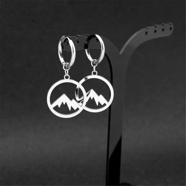 Cute Round Mountain Dangle Hoop Earrings for Women Girls Stainless Steel Hypoallergenic Lightweight Circle Charms Drop Small Hoops Huggie Boho Artistic Jewelry Unisex Gifts Road Trip Outdoor EnthusiastCute Round Mountain Dangle Hoop Earrings for Women Girls Stainless Steel Hypoallergenic Lightweight Circle Charms Drop Small Hoops Huggie Boho Artistic Jewelry Unisex Gifts Road Trip Outdoor Enthusiast