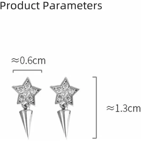 Cute Star Spike Earrings 925 Sterling Silver Tiny Small Crystal Stud Cartilage Earring Mini Charms Drop Dangle Hypoallergenic Piercing Jewelry Dainty Christmas Birthday Jewelry GiftsCute Star Spike Earrings 925 Sterling Silver Tiny Small Crystal Stud Cartilage Earring Mini Charms Drop Dangle Hypoallergenic Piercing Jewelry Dainty Christmas Birthday Jewelry Gifts
