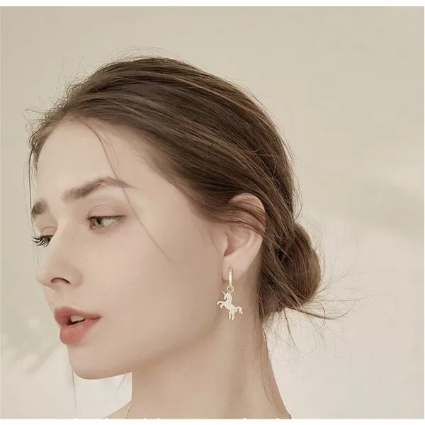 Cute Unicorn Crescent Moon Drop Dangle Small Hoop Earrings for Women Teen Girls Hypoallergenic Asymmetrical CZ Crystal Cartilage Huggie Hoops Jewelry Delicate Birthday Gifts for DaughterCute Unicorn Crescent Moon Drop Dangle Small Hoop Earrings for Women Teen Girls Hypoallergenic Asymmetrical CZ Crystal Cartilage Huggie Hoops Jewelry Delicate Birthday Gifts for Daughter