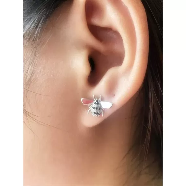 Dainty CZ Bee Earrings Stud for Women Girls 925 Sterling Silver Tiny Cute Cubic Zirconia Bumble Honey Queen Bee Mini Insect Animal Tragus Post Pin Earring Hypoallergenic Piercing Ear Jewelry GiftDainty CZ Bee Earrings Stud for Women Girls 925 Sterling Silver Tiny Cute Cubic Zirconia Bumble Honey Queen Bee Mini Insect Animal Tragus Post Pin Earring Hypoallergenic Piercing Ear Jewelry Gift