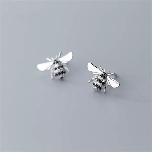 Dainty CZ Bee Earrings Stud for Women Girls 925 Sterling Silver Tiny Cute Cubic Zirconia Bumble Honey Queen Bee Mini Insect Animal Tragus Post Pin Earring Hypoallergenic Piercing Ear Jewelry GiftDainty CZ Bee Earrings Stud for Women Girls 925 Sterling Silver Tiny Cute Cubic Zirconia Bumble Honey Queen Bee Mini Insect Animal Tragus Post Pin Earring Hypoallergenic Piercing Ear Jewelry Gift