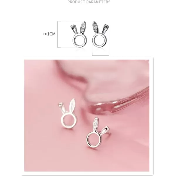 Dainty CZ Cute Animals Small Stud Earrings for Women Girls S925 Sterling Silver Cubic Zirconia Delicate Tiny Studs Earring Hypoallergenic Birthday Jewelry RabbitDainty CZ Cute Animals Small Stud Earrings for Women Girls S925 Sterling Silver Cubic Zirconia Delicate Tiny Studs Earring Hypoallergenic Birthday Jewelry Rabbit
