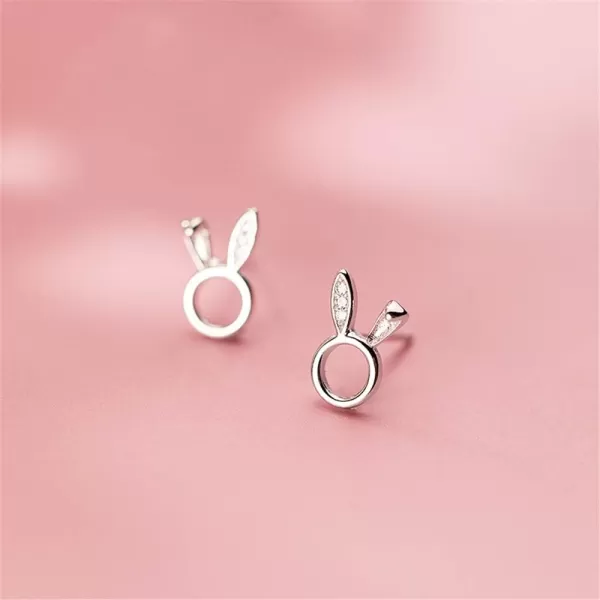 Dainty CZ Cute Animals Small Stud Earrings for Women Girls S925 Sterling Silver Cubic Zirconia Delicate Tiny Studs Earring Hypoallergenic Birthday Jewelry RabbitDainty CZ Cute Animals Small Stud Earrings for Women Girls S925 Sterling Silver Cubic Zirconia Delicate Tiny Studs Earring Hypoallergenic Birthday Jewelry Rabbit