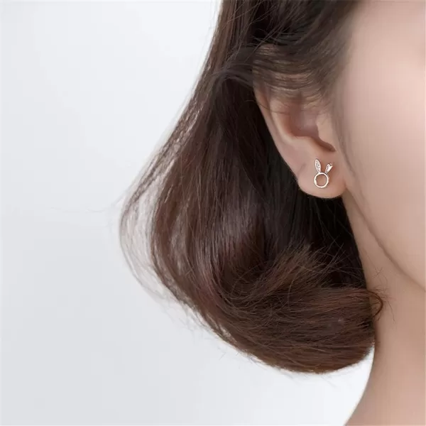 Dainty CZ Cute Animals Small Stud Earrings for Women Girls S925 Sterling Silver Cubic Zirconia Delicate Tiny Studs Earring Hypoallergenic Birthday Jewelry RabbitDainty CZ Cute Animals Small Stud Earrings for Women Girls S925 Sterling Silver Cubic Zirconia Delicate Tiny Studs Earring Hypoallergenic Birthday Jewelry Rabbit