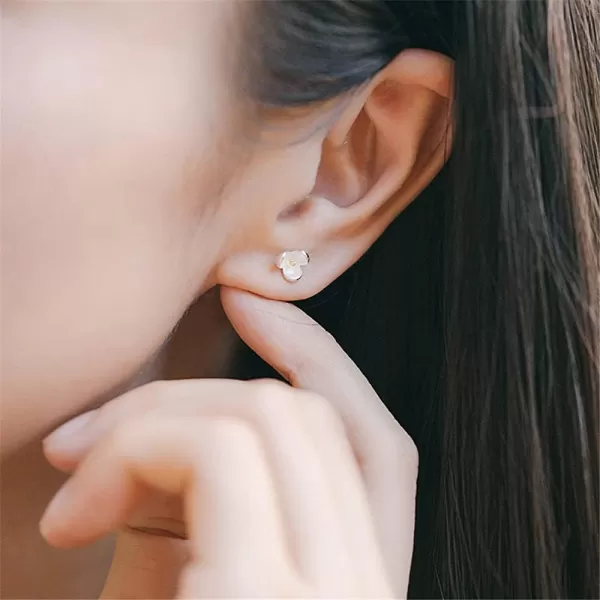 Dainty Clover Flower Stud Earrings for Women Girls 925 Sterling Silver Hypoallergenic Cute Small Floral Leaf Statement Cartilage Tragus Post Pin Fashion Minimalist Birthday Wedding Jewelry GiftsDainty Clover Flower Stud Earrings for Women Girls 925 Sterling Silver Hypoallergenic Cute Small Floral Leaf Statement Cartilage Tragus Post Pin Fashion Minimalist Birthday Wedding Jewelry Gifts