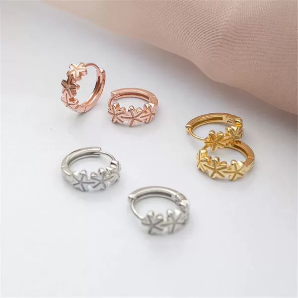 Dainty Flower Small Hoop Earrings for Women Girls S925 Sterling Silver Huggie Sleeper Hoops Cartilage Clip on Nickle Free Jewelry Christmas Birthday Valentine Mothers Day Gifts SilverDainty Flower Small Hoop Earrings for Women Girls S925 Sterling Silver Huggie Sleeper Hoops Cartilage Clip on Nickle Free Jewelry Christmas Birthday Valentine Mothers Day Gifts Silver