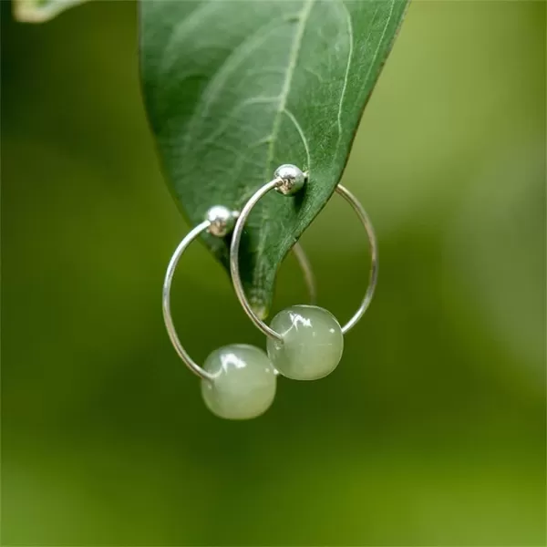 Dainty Jade Ball Huggie Hoop Earrings for Women Girls 925 Sterling Silver Minimalist Round Green Stone Drop Dangle Piercing Hoops Unique Birthday Christmas Hypoallergenic Jewelry 14mmDainty Jade Ball Huggie Hoop Earrings for Women Girls 925 Sterling Silver Minimalist Round Green Stone Drop Dangle Piercing Hoops Unique Birthday Christmas Hypoallergenic Jewelry 14mm