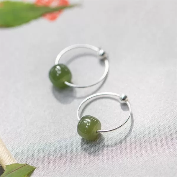 Dainty Jade Ball Huggie Hoop Earrings for Women Girls 925 Sterling Silver Minimalist Round Green Stone Drop Dangle Piercing Hoops Unique Birthday Christmas Hypoallergenic Jewelry 14mmDainty Jade Ball Huggie Hoop Earrings for Women Girls 925 Sterling Silver Minimalist Round Green Stone Drop Dangle Piercing Hoops Unique Birthday Christmas Hypoallergenic Jewelry 14mm