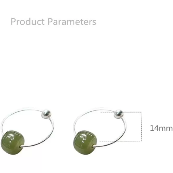 Dainty Jade Ball Huggie Hoop Earrings for Women Girls 925 Sterling Silver Minimalist Round Green Stone Drop Dangle Piercing Hoops Unique Birthday Christmas Hypoallergenic Jewelry 14mmDainty Jade Ball Huggie Hoop Earrings for Women Girls 925 Sterling Silver Minimalist Round Green Stone Drop Dangle Piercing Hoops Unique Birthday Christmas Hypoallergenic Jewelry 14mm
