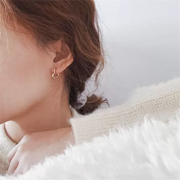 Dainty Love Heart Shaped Small Hoop Sleeper Earrings for Women Girls S925 Sterling Silver 14K Daith Heart Cartilage Tragus Cute Minimalist Hoops Jewelry Mothers Day Gift Best Friend Gold PlatedDainty Love Heart Shaped Small Hoop Sleeper Earrings for Women Girls S925 Sterling Silver 14K Daith Heart Cartilage Tragus Cute Minimalist Hoops Jewelry Mothers Day Gift Best Friend Gold Plated