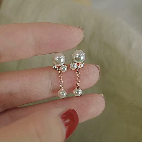 Dainty Pearl Balls Chain Dangle Stud Earrings for Women Girls S925 Sterling Silver 14K Gold Plated Cubic Zirconia Imitation Pearls Tassel Drop Hypoallergenic Cute Jewelry Gifts for Mom Sister AuntDainty Pearl Balls Chain Dangle Stud Earrings for Women Girls S925 Sterling Silver 14K Gold Plated Cubic Zirconia Imitation Pearls Tassel Drop Hypoallergenic Cute Jewelry Gifts for Mom Sister Aunt