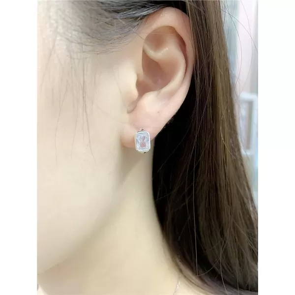 Dainty Rectangle CZ Small Hoop 925 Sterling Silver Earrings for Women Girls Hypoallergenic Bezel Cubic Zirconia Cute Huggie Hoops Cartilage Earring Fashion Minimalist Wedding Engagement Jewelry GiftsDainty Rectangle CZ Small Hoop 925 Sterling Silver Earrings for Women Girls Hypoallergenic Bezel Cubic Zirconia Cute Huggie Hoops Cartilage Earring Fashion Minimalist Wedding Engagement Jewelry Gifts