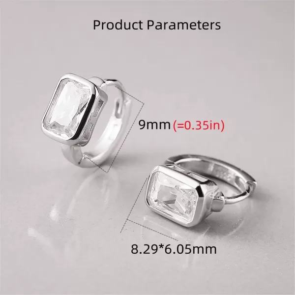 Dainty Rectangle CZ Small Hoop 925 Sterling Silver Earrings for Women Girls Hypoallergenic Bezel Cubic Zirconia Cute Huggie Hoops Cartilage Earring Fashion Minimalist Wedding Engagement Jewelry GiftsDainty Rectangle CZ Small Hoop 925 Sterling Silver Earrings for Women Girls Hypoallergenic Bezel Cubic Zirconia Cute Huggie Hoops Cartilage Earring Fashion Minimalist Wedding Engagement Jewelry Gifts