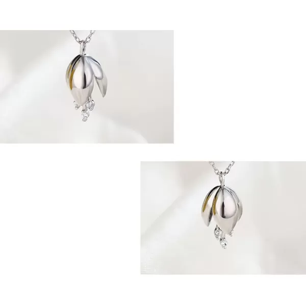 Delicate Bell Flower Necklace S925 Sterling Silver Pendant Necklaces for Women Girls Silver Plated Lily of the Valley Floral Charm Choker Chain Adjustable Simple Elegant Birthday Wedding AnniversaryDelicate Bell Flower Necklace S925 Sterling Silver Pendant Necklaces for Women Girls Silver Plated Lily of the Valley Floral Charm Choker Chain Adjustable Simple Elegant Birthday Wedding Anniversary