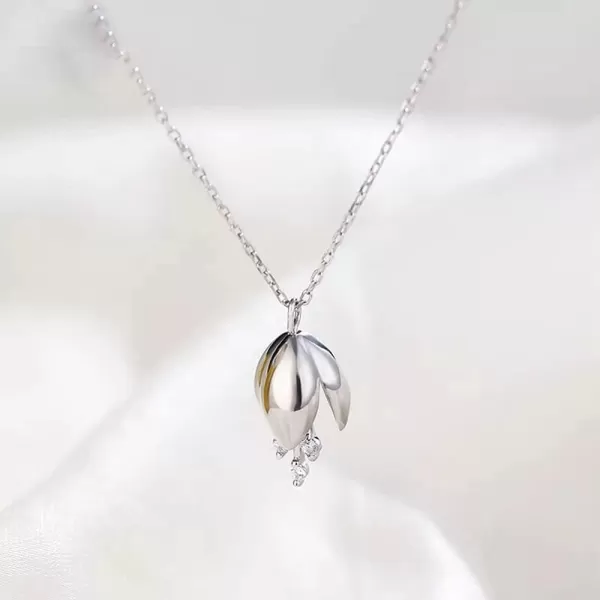 Delicate Bell Flower Necklace S925 Sterling Silver Pendant Necklaces for Women Girls Silver Plated Lily of the Valley Floral Charm Choker Chain Adjustable Simple Elegant Birthday Wedding AnniversaryDelicate Bell Flower Necklace S925 Sterling Silver Pendant Necklaces for Women Girls Silver Plated Lily of the Valley Floral Charm Choker Chain Adjustable Simple Elegant Birthday Wedding Anniversary