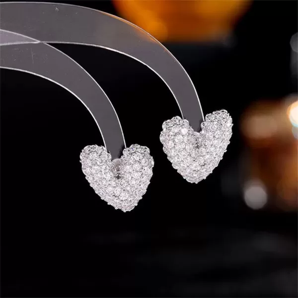 Delicate CZ Love Heart Earrings for Women Girls Sterling Silver Post Pin Hypoallergenic Luxury Diamond Stud Wedding Christmas Birthday Valentine Jewelry Gifts Box for Mom Girlfriend BridesmaidDelicate CZ Love Heart Earrings for Women Girls Sterling Silver Post Pin Hypoallergenic Luxury Diamond Stud Wedding Christmas Birthday Valentine Jewelry Gifts Box for Mom Girlfriend Bridesmaid
