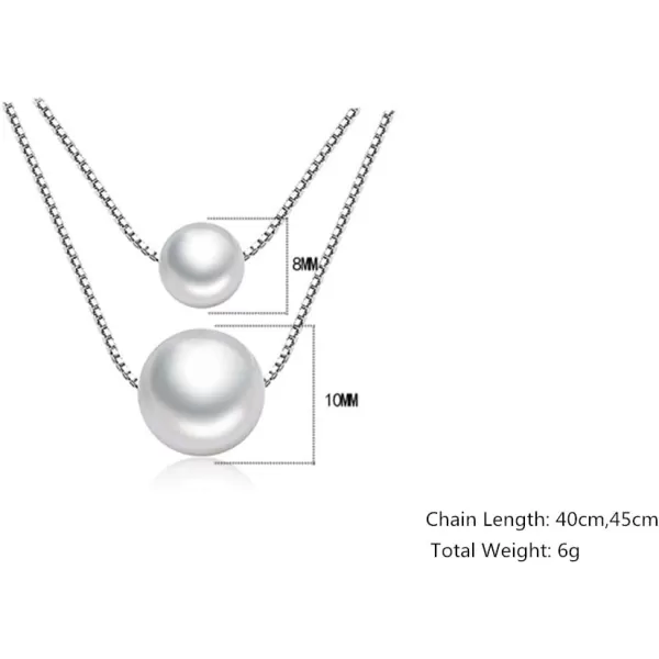 Double Layered Pearl Choker Necklace for Women Girls Copper Tiny 2 Pearls 810mm Ball Bead Pendant Multilayer Tiered Box Chain Collar Necklace Dainty Wedding Jewelry 18Double Layered Pearl Choker Necklace for Women Girls Copper Tiny 2 Pearls 810mm Ball Bead Pendant Multilayer Tiered Box Chain Collar Necklace Dainty Wedding Jewelry 18