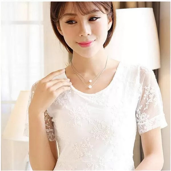 Double Layered Pearl Choker Necklace for Women Girls Copper Tiny 2 Pearls 810mm Ball Bead Pendant Multilayer Tiered Box Chain Collar Necklace Dainty Wedding Jewelry 18Double Layered Pearl Choker Necklace for Women Girls Copper Tiny 2 Pearls 810mm Ball Bead Pendant Multilayer Tiered Box Chain Collar Necklace Dainty Wedding Jewelry 18