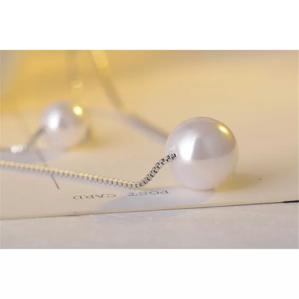 Double Layered Pearl Choker Necklace for Women Girls Copper Tiny 2 Pearls 810mm Ball Bead Pendant Multilayer Tiered Box Chain Collar Necklace Dainty Wedding Jewelry 18Double Layered Pearl Choker Necklace for Women Girls Copper Tiny 2 Pearls 810mm Ball Bead Pendant Multilayer Tiered Box Chain Collar Necklace Dainty Wedding Jewelry 18