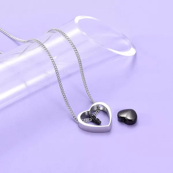 Double Love Heart Cremation Urn Necklace for Women Girls Men Stainless Steel Ash Holder Urn Cremation Jewelry for Ashes Keepsake Waterproof Memorial Pendant Gift Box 18 Chain Black HeartDouble Love Heart Cremation Urn Necklace for Women Girls Men Stainless Steel Ash Holder Urn Cremation Jewelry for Ashes Keepsake Waterproof Memorial Pendant Gift Box 18 Chain Black Heart
